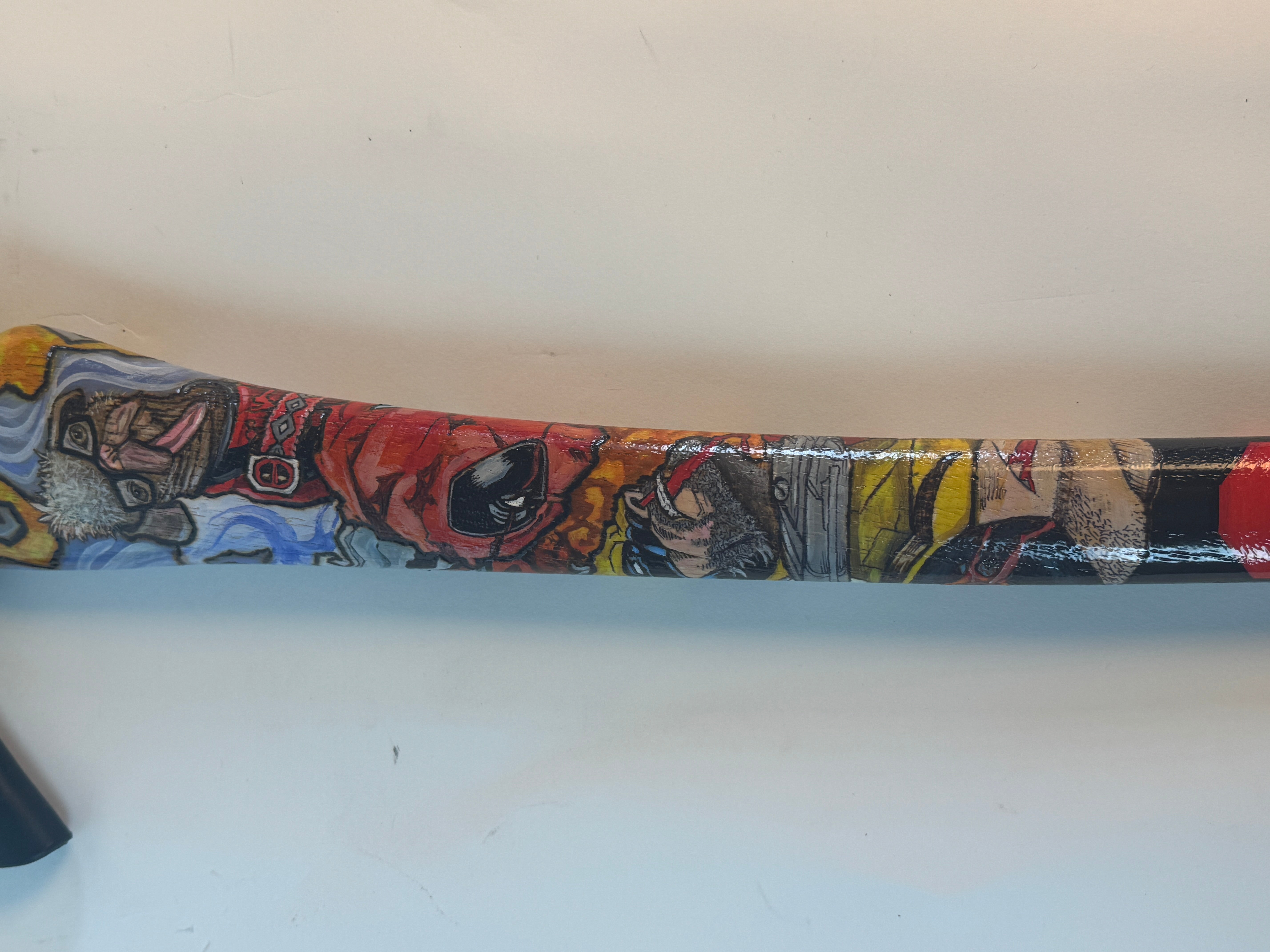 Deadpool vs Wolverine 1 of 1 Hand Painted Axe