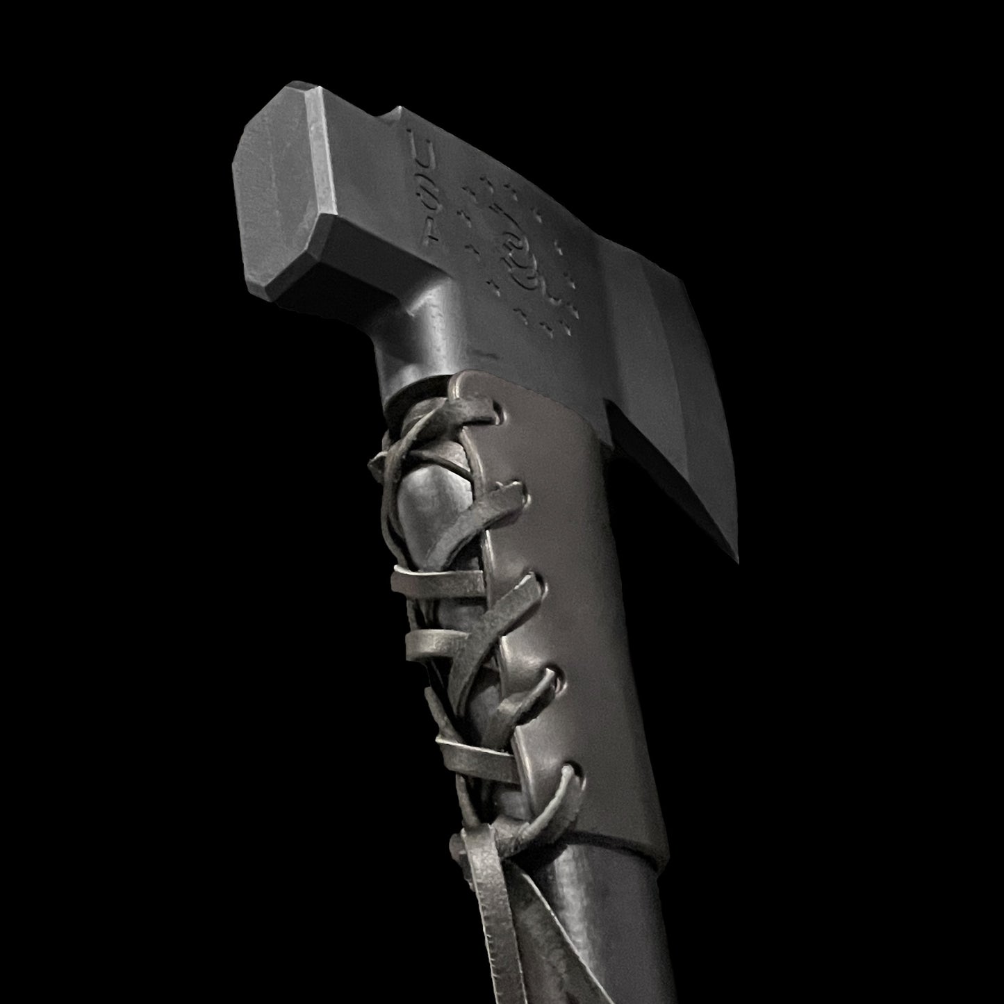 Blackout Axe with Black Leather Collar