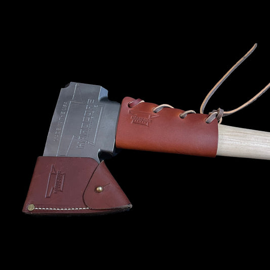 Axe with Brown Leather Collar